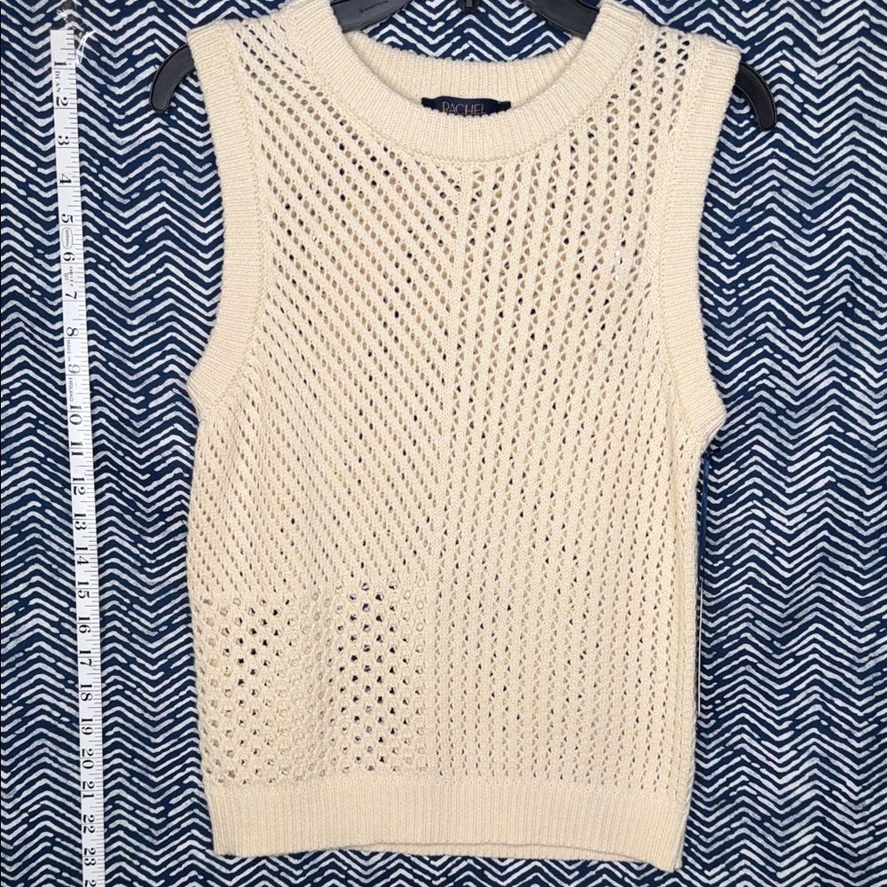 RACHEL Rachel Roy Women's Cream Sleeveless Sweater